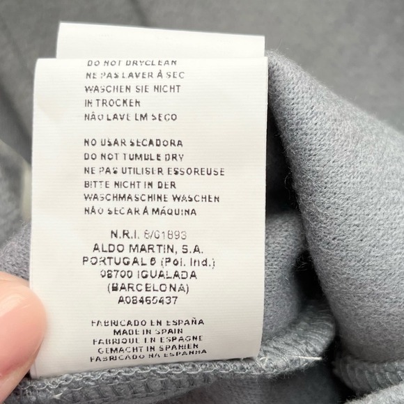 AMS Pure Wool Blend Mockneck Zip Front Blazer Jacket in Light Grey Blue, Size 12 - Picture 12 of 12